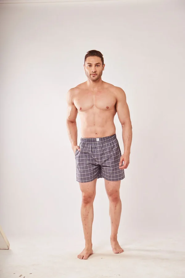 Men's Cotton Checked Boxer - Image 2