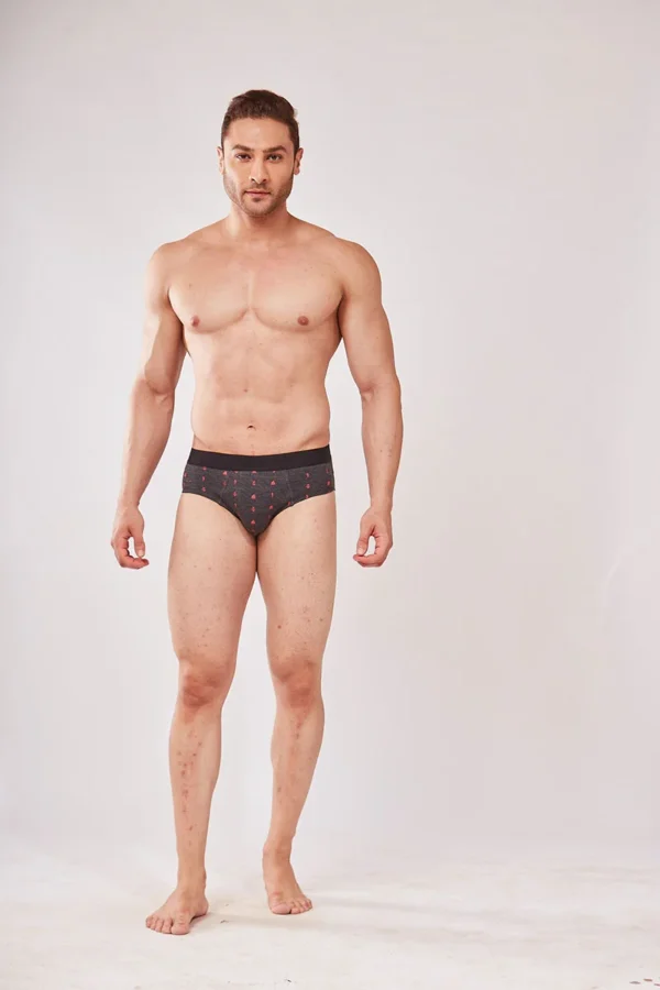 Men's Cotton Lycra Printed Brief - Image 2