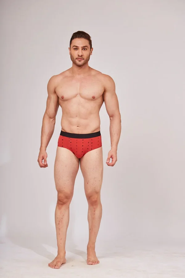 Men's Cotton Lycra Printed Brief - Image 5